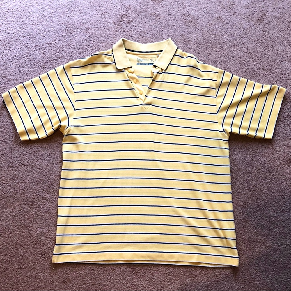 Cutter & Buck Dry Tec Yellow Striped Men’s Polo